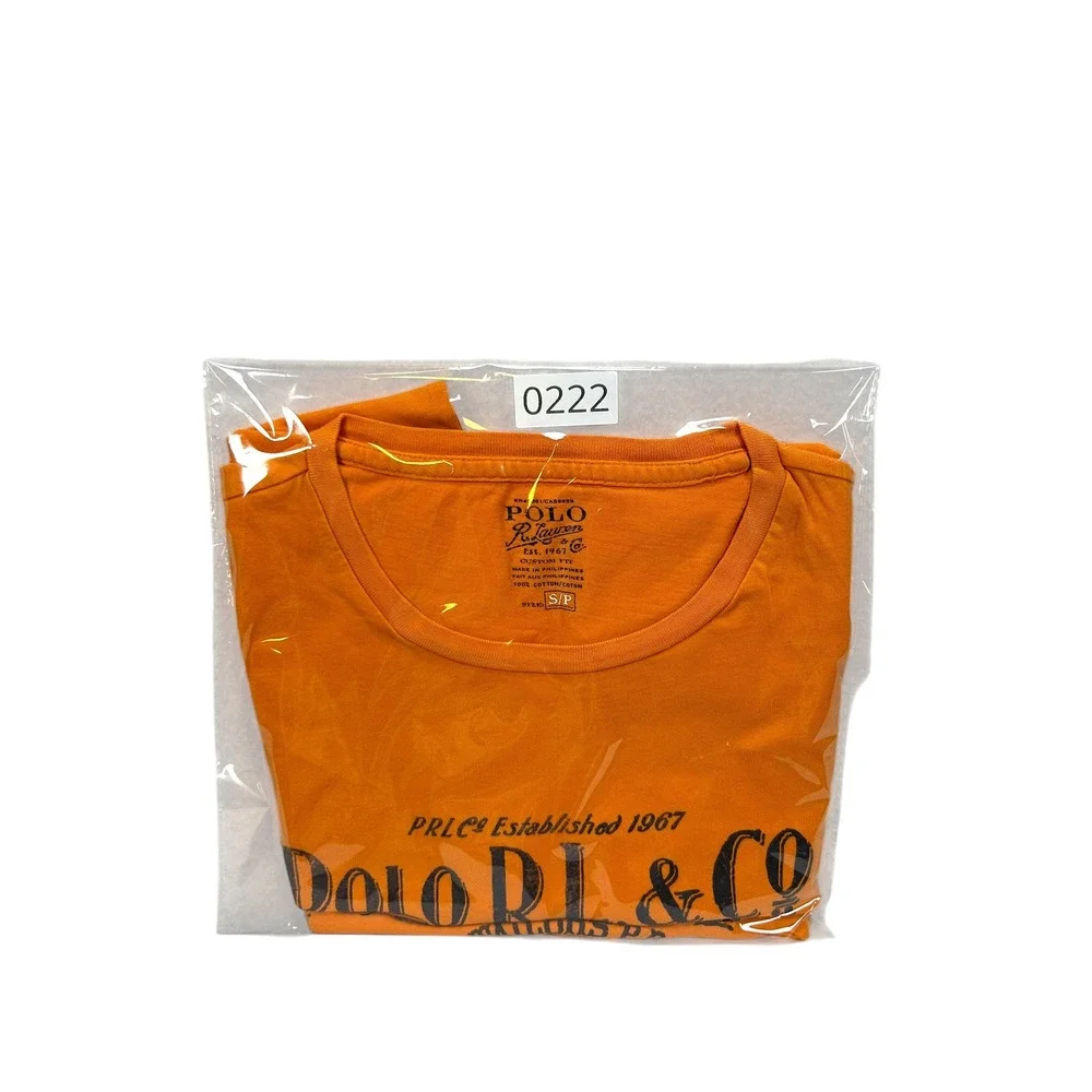 Polo Ralph Lauren Mens Orange Nautical Graphic T-Shirt Custom Fit Small 0222 - Picture 6 of 6